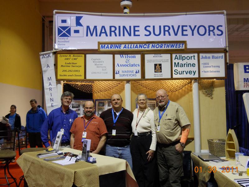 Some of our group at the Seattle Boat Show